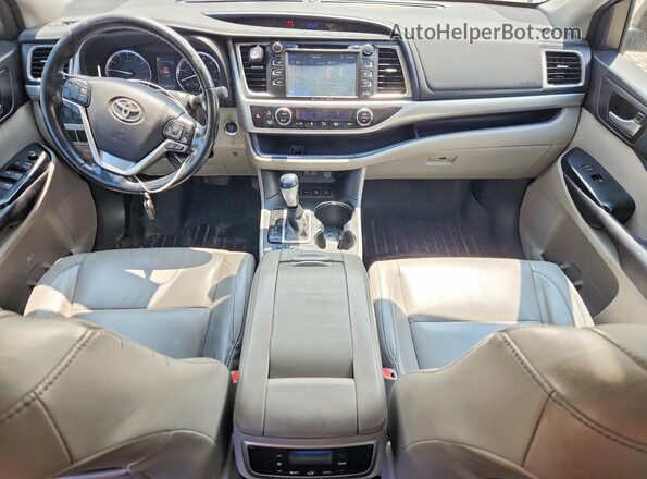 5TDJZRFH6HS510440 2017 TOYOTA HIGHLANDER Серебряный Вид панели приборов