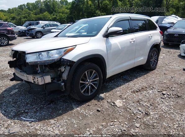 5TDJZRFH6JS538289 2018 TOYOTA HIGHLANDER White წინა მარცხენა ხედი სამი მეოთხედიდან