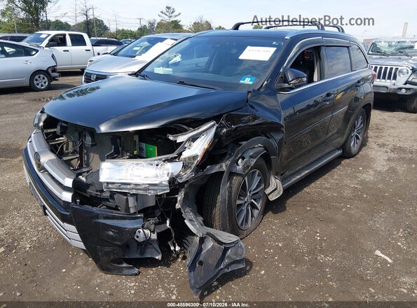 5TDJZRFH6JS554895 2018 TOYOTA HIGHLANDER Black Առջևի ձախ երեք քառորդ տեսարան
