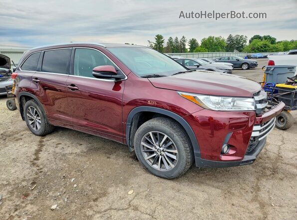 5TDJZRFH6JS888120 2018 TOYOTA HIGHLANDER Бордовый Передняя правая четверть