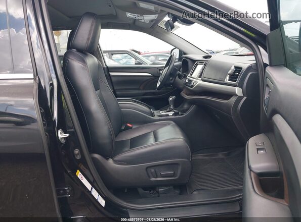 5TDJZRFH6KS577241 2019 TOYOTA HIGHLANDER Black Вид салону спереду
