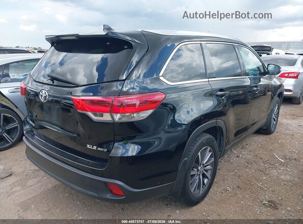 5TDJZRFH6KS577241 2019 TOYOTA HIGHLANDER Black Задня права чверть