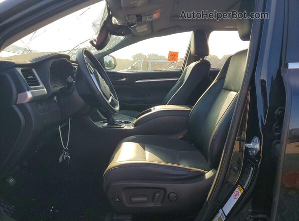 5TDJZRFH6KS611629 2019 TOYOTA HIGHLANDER Black Front interior view