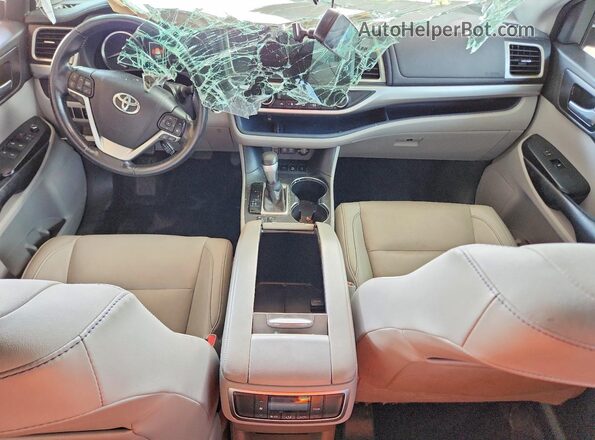 5TDJZRFH7HS418480 2017 TOYOTA HIGHLANDER White წინა პანელის ხედი