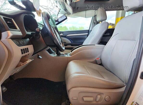 5TDJZRFH7HS418480 2017 TOYOTA HIGHLANDER White წინა სალონის ხედი