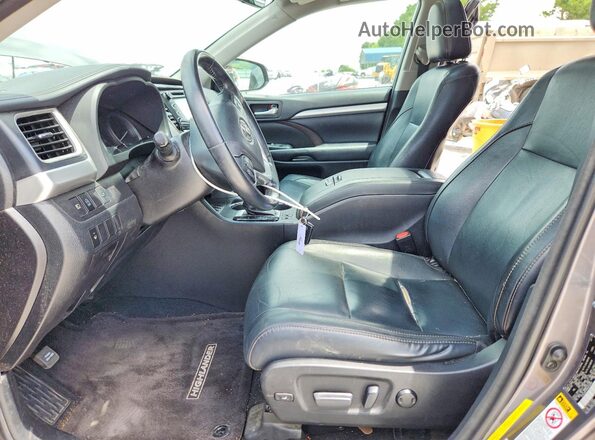 5TDJZRFH7HS450006 2017 TOYOTA HIGHLANDER Gray Вид салону спереду