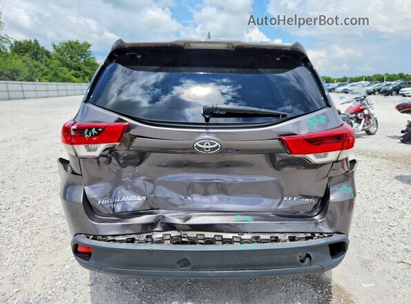 5TDJZRFH7HS450006 2017 TOYOTA HIGHLANDER Gray Вид ззаду