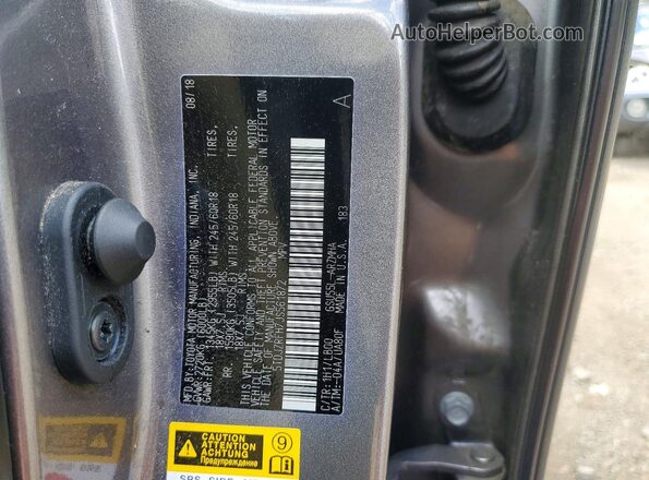 5TDJZRFH7JS561872 2018 TOYOTA HIGHLANDER Серый Вид наклейки с VIN-кодом