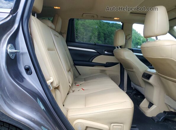 5TDJZRFH7JS561872 2018 TOYOTA HIGHLANDER Серый Вид задней части салона