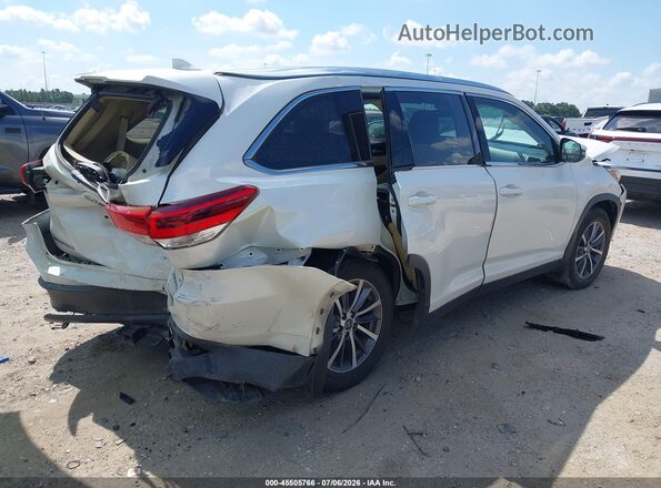 5TDJZRFH7KS574459 2019 TOYOTA HIGHLANDER Белый Задняя правая четверть