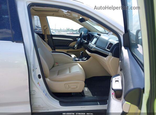 5TDJZRFH7KS574459 2019 TOYOTA HIGHLANDER Белый Вид салона спереди