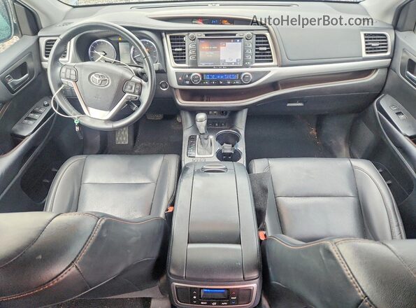 5TDJZRFH7KS725980 2019 TOYOTA HIGHLANDER Blue წინა პანელის ხედი