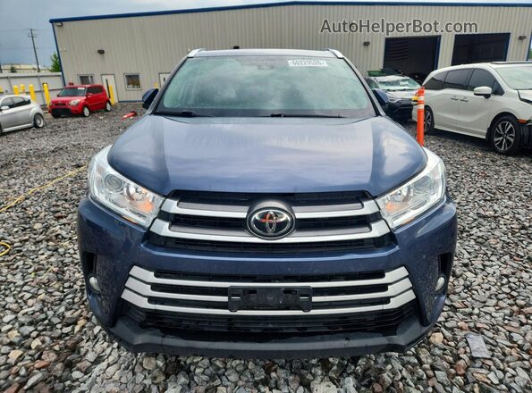 5TDJZRFH7KS725980 2019 TOYOTA HIGHLANDER Blue წინა ხედი