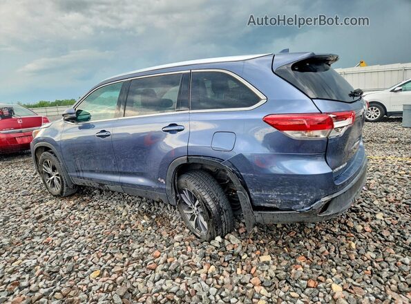 5TDJZRFH7KS725980 2019 TOYOTA HIGHLANDER Blue უკანა მარცხენა