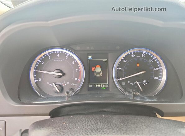 5TDJZRFH8HS443730 2017 TOYOTA HIGHLANDER White ხელსაწყოთა პანელის ხედი