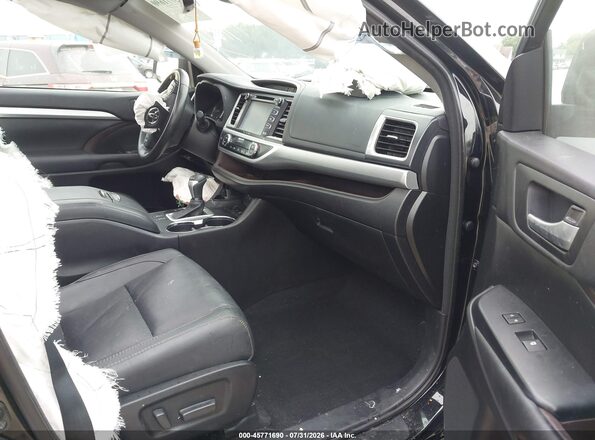 5TDJZRFH8HS465162 2017 TOYOTA HIGHLANDER Black Widok wnętrza z przodu