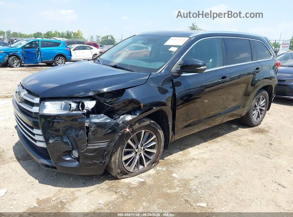 5TDJZRFH8JS528945 2018 TOYOTA HIGHLANDER Black Առջևի ձախ երեք քառորդ տեսարան