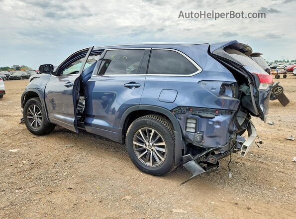 5TDJZRFH8JS844507 2018 TOYOTA HIGHLANDER Blue Rear left
