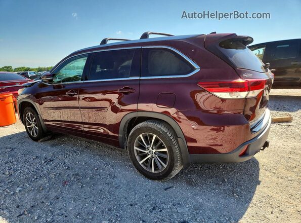 5TDJZRFH8JS906150 2018 TOYOTA HIGHLANDER Maroon Հետևի ձախ