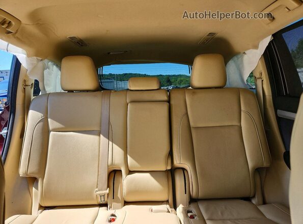 5TDJZRFH8JS906150 2018 TOYOTA HIGHLANDER Maroon Հետևի նստատեղերի տեսք