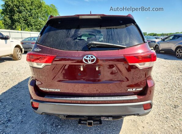 5TDJZRFH8JS906150 2018 TOYOTA HIGHLANDER Maroon Հետևի տեսք