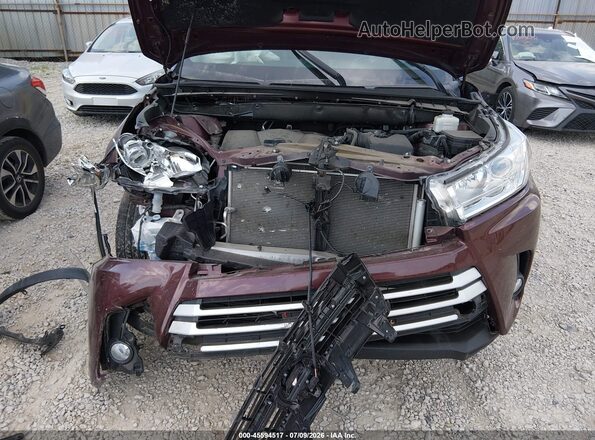 5TDJZRFH8KS708041 2019 TOYOTA HIGHLANDER Burgundy Հետևի տեսք