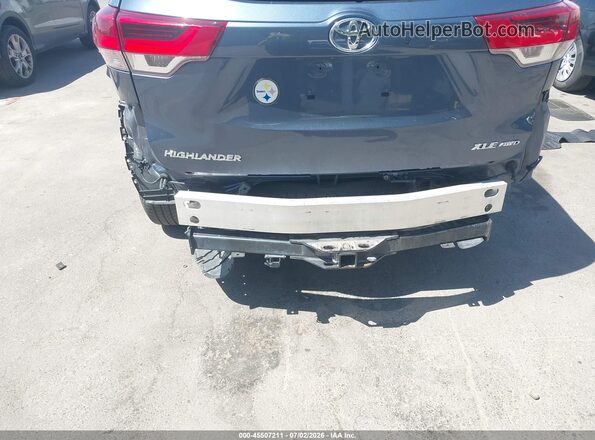 5TDJZRFH8KS985059 2019 TOYOTA HIGHLANDER Синий Вид спереди