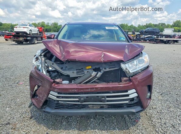 5TDJZRFH9HS400224 2017 TOYOTA HIGHLANDER Maroon Widok z przodu