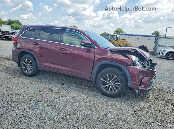 5TDJZRFH9HS400224 2017 TOYOTA HIGHLANDER Maroon Przód prawy