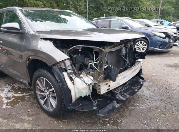 5TDJZRFH9JS527447 2018 TOYOTA HIGHLANDER Gray Դիմացի տեսք