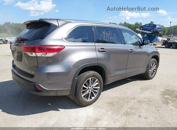 5TDJZRFH9JS527982 2018 TOYOTA HIGHLANDER Gray უკანა მარჯვენა