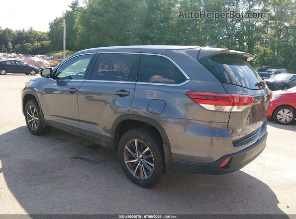 5TDJZRFH9JS527982 2018 TOYOTA HIGHLANDER Gray უკანა მარცხენა