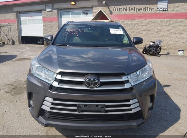 5TDJZRFH9JS527982 2018 TOYOTA HIGHLANDER Gray წინა ხედი