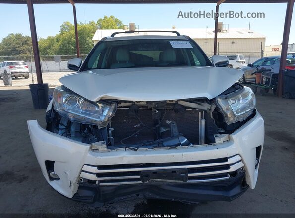5TDJZRFH9JS548640 2018 TOYOTA HIGHLANDER White Вид щитка приладів