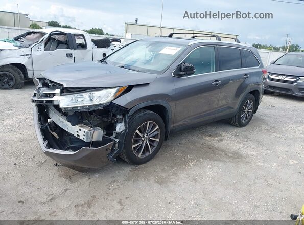 5TDJZRFH9KS604478 2019 TOYOTA HIGHLANDER Gray Przód lewy
