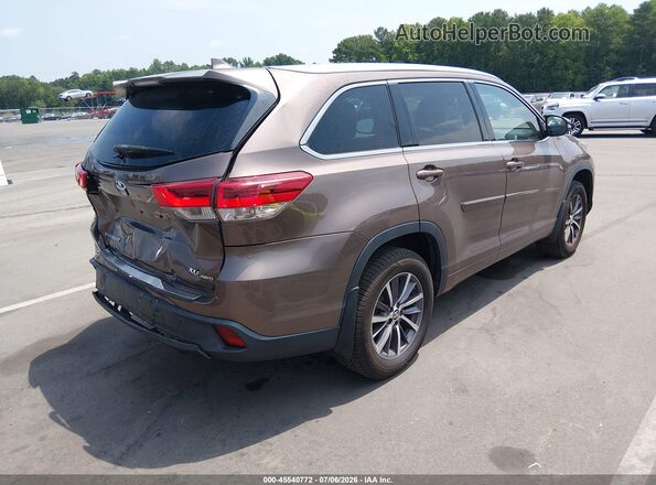 5TDJZRFHXJS801352 2018 TOYOTA HIGHLANDER Brown Задня права чверть