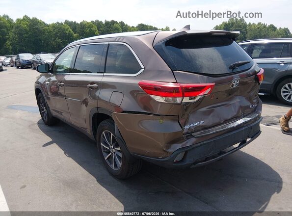 5TDJZRFHXJS801352 2018 TOYOTA HIGHLANDER Brown Задня ліва чверть