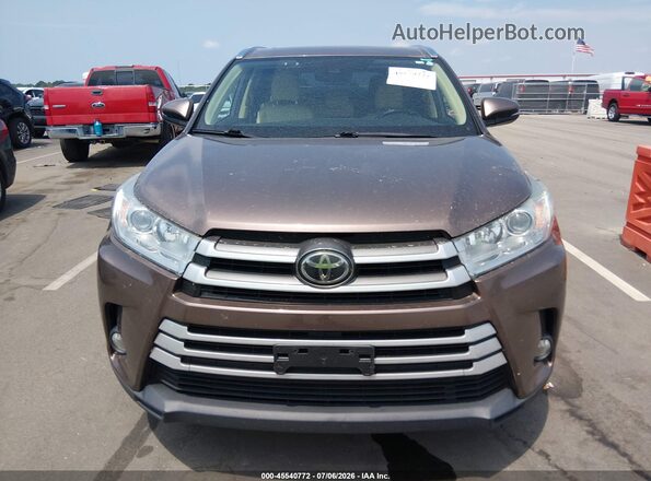5TDJZRFHXJS801352 2018 TOYOTA HIGHLANDER Brown Вид щитка приладів