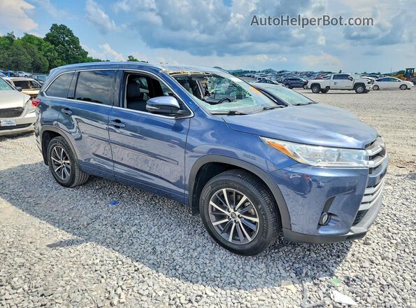 5TDJZRFHXJS802565 2018 TOYOTA HIGHLANDER Blue Delantero derecho
