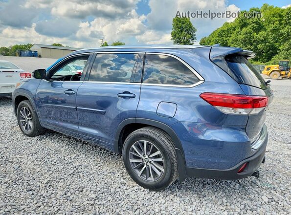 5TDJZRFHXJS802565 2018 TOYOTA HIGHLANDER Blue Trasero izquierdo