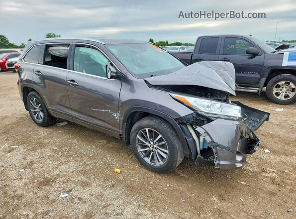 5TDJZRFHXJS854925 2018 TOYOTA HIGHLANDER Gray Przód prawy