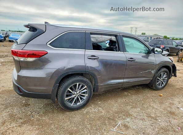 5TDJZRFHXJS854925 2018 TOYOTA HIGHLANDER Gray Tył prawy