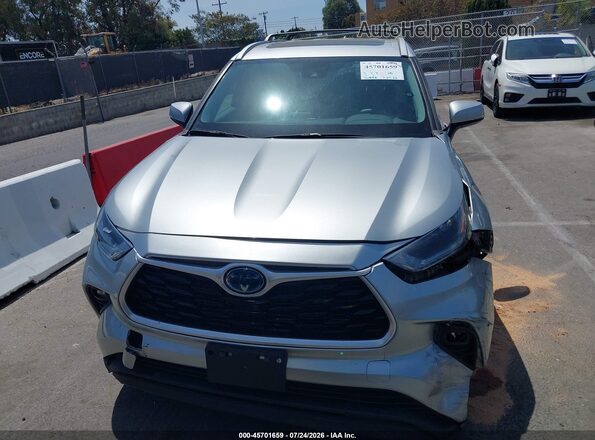 5TDKARAH8PS523594 2023 TOYOTA HIGHLANDER Silver Вид щитка приладів