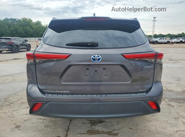 5TDKARAH8PS523949 2023 TOYOTA HIGHLANDER Gray უკანა ხედი