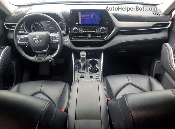 5TDKARAH8PS523949 2023 TOYOTA HIGHLANDER Gray წინა პანელის ხედი