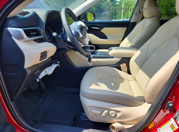 5TDKBRCH0SS680619 2025 TOYOTA HIGHLANDER Красный Вид салона спереди