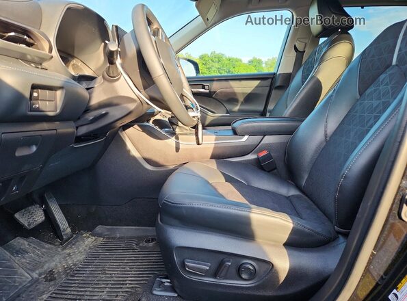5TDKBRCH1SS649461 2025 TOYOTA HIGHLANDER Black Вид салону спереду