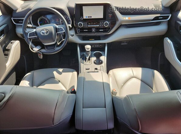 5TDKBRCH4PS577498 2023 TOYOTA HIGHLANDER Gray Dashboard view