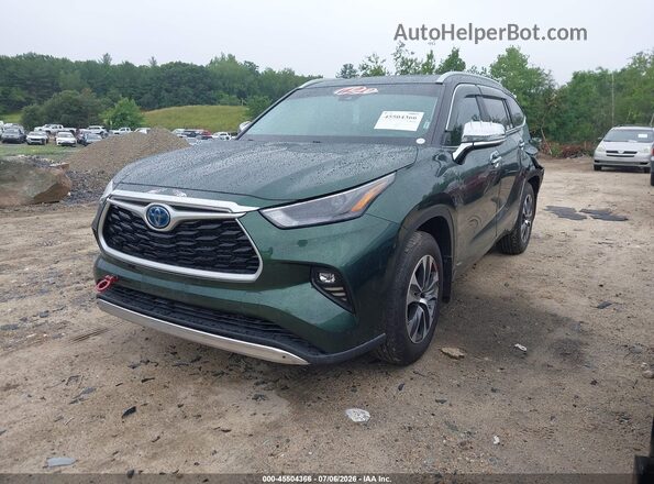 5TDKBRCH5PS587571 2023 TOYOTA HIGHLANDER Зеленый Передняя левая четверть