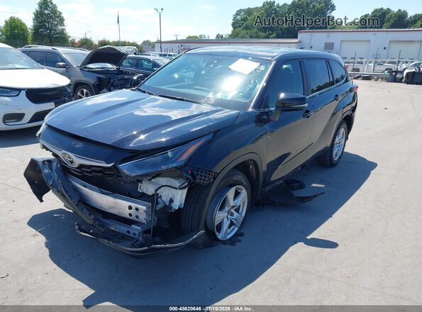5TDKDRAH0PS014218 2023 TOYOTA HIGHLANDER Черный Передняя левая четверть